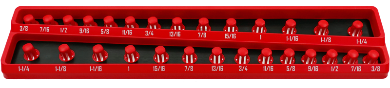 [59E-M2257] 1/2 Inch Drive SAE Twist-Lock Socket Tray 3/8"-1.1/4"