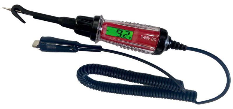 [59E-3018] Digital Circuit Tester with Wire Hook 6-48 Volt