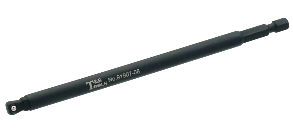 [159-91907-08] 1/4" Wobble Square Drive to 1/4" Hex 150mm Long Adaptor