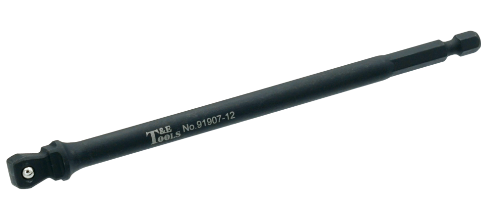 [159-91907-12] 3/8" Wobble Square Drive to 1/4"Hex 150mm Long Adaptor