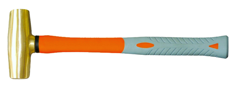 [159-B2102A-1006] 3Lb. (1.34 kg.) Brass Hammer with Fibreglass Handle