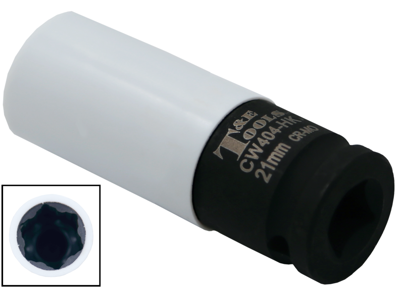 [159-CW404-HK] HK - 21mm Wheel Lug x 1/2 Inch Drive Socket for Hyundai/Kia with Sleeve