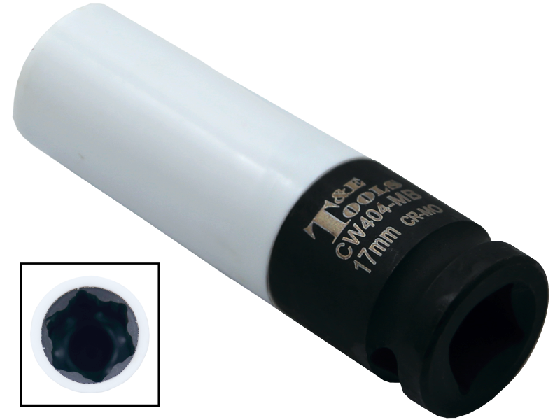 [159-CW404-MB] MB - MS17 Wheel Lug x 1/2" Drive Socket for Mercedes Benz with Sleeve