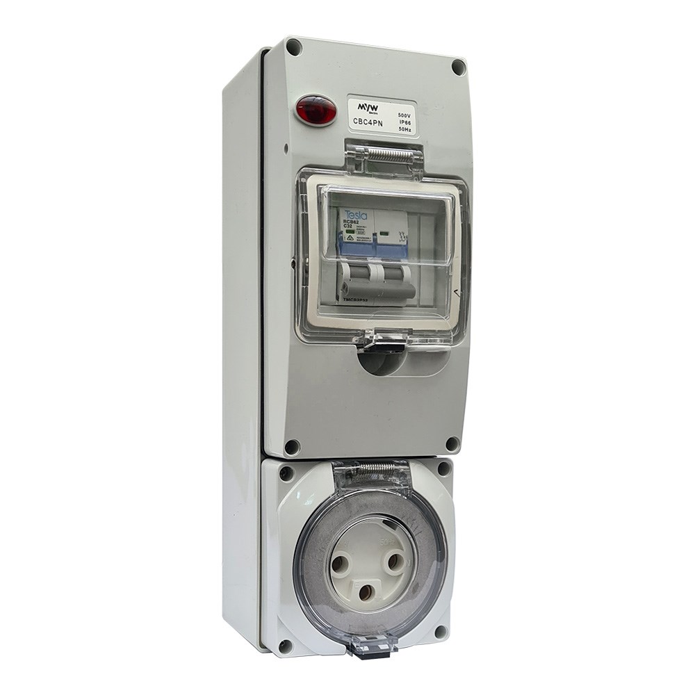 32AMP 3PIN C/B 1PH GPO RND 80-GPO-C/B-32A-3PIN-RND