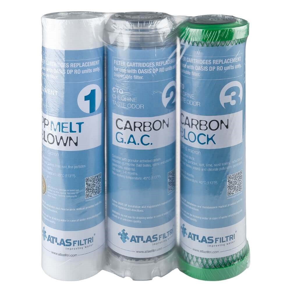 [160-ATF-CARTRIDGESKITOASISDP] Pre-Filter Kit for Oasis Deep Underbench Reverse Osmosis RO