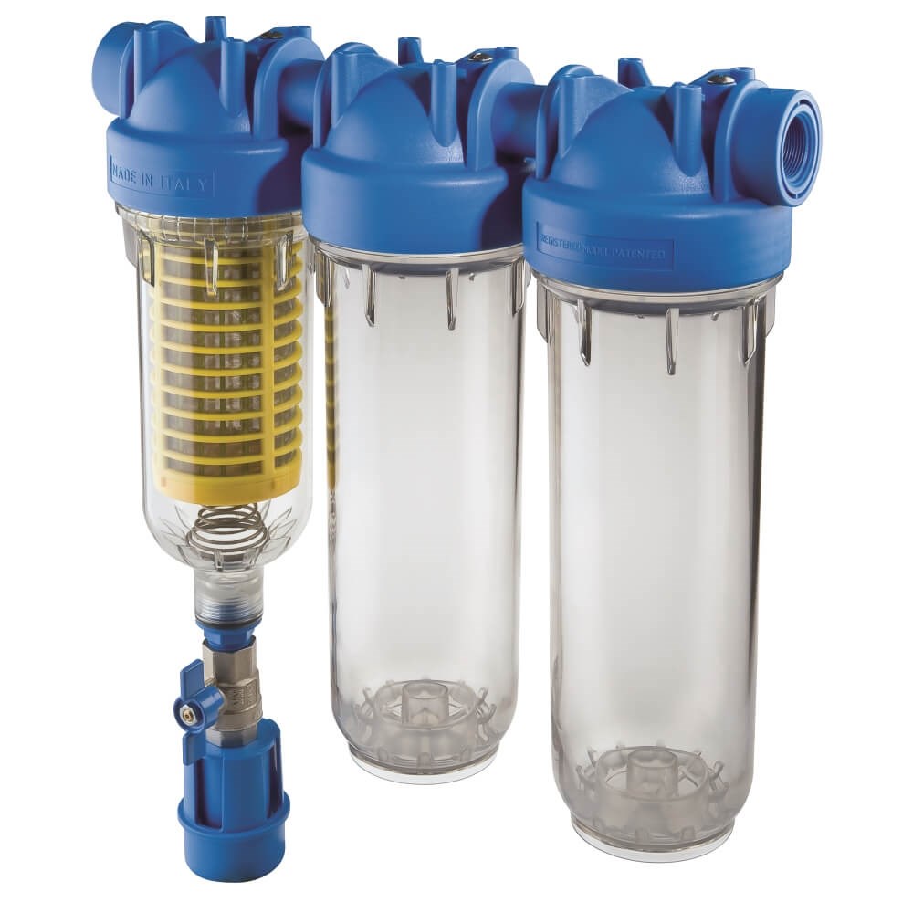 [160-ATF-HYDRATRIORAH1IN] Hydra TRIO 10" Standard with 90mic Self cleaning Filter Included Just Add 2 x 10" Standard Filter Cartridges