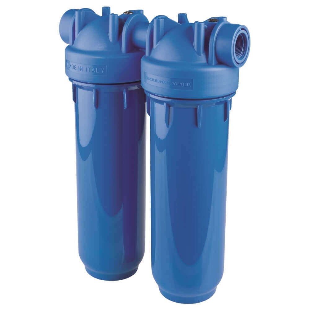 DP Duo Filter Housing 10" Standard 1" In/Out with Spanner & Bracket