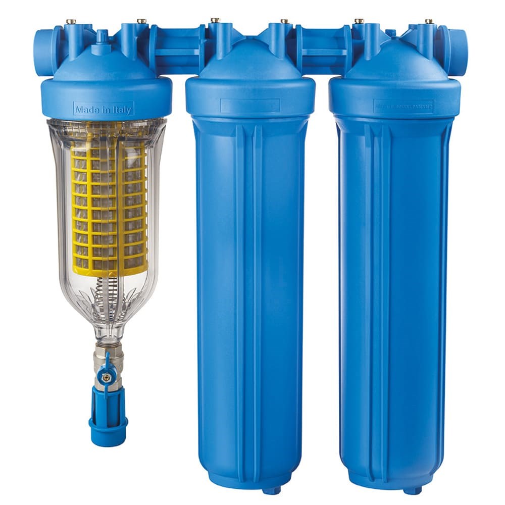 Hydra TRRIO 10" BIG Blue Self Cleaning Coarse Sediment Filter & 2 x 20" Filter Housings