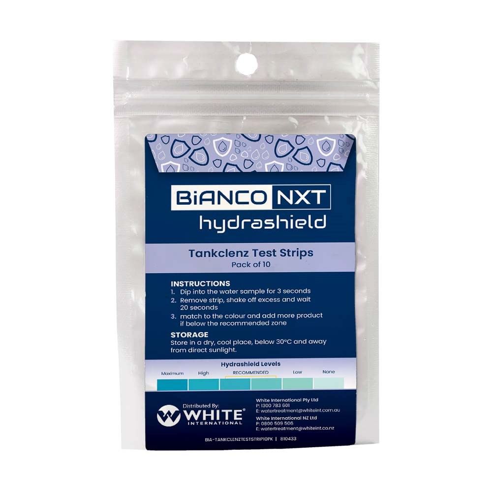 [160-BIA-TANKCLENZTESTSTRIP10PK] HydraShield Rainwater Tank Test Strips - 10 Pack
