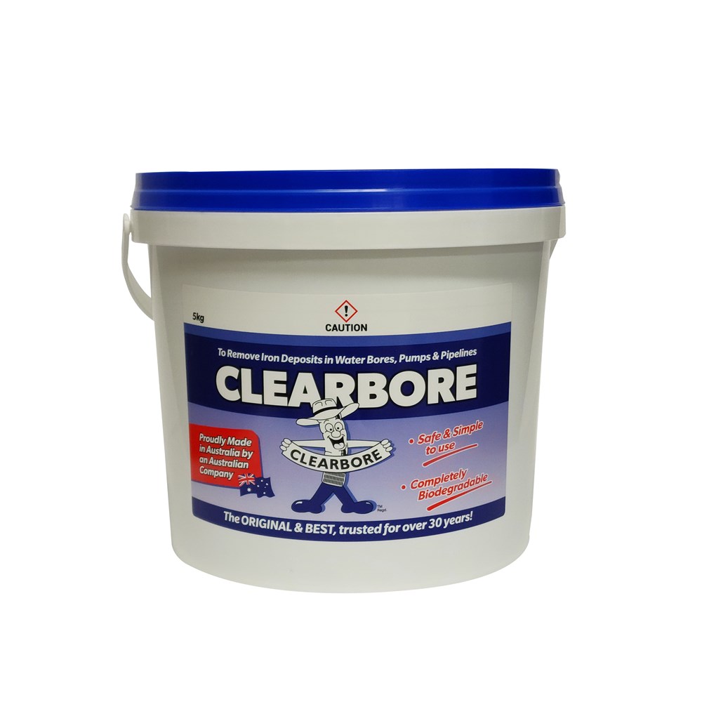 [160-CLE-CLEARBORE5KG] CLEARBORE - 5kg - Water Bore & Pump Cleaner