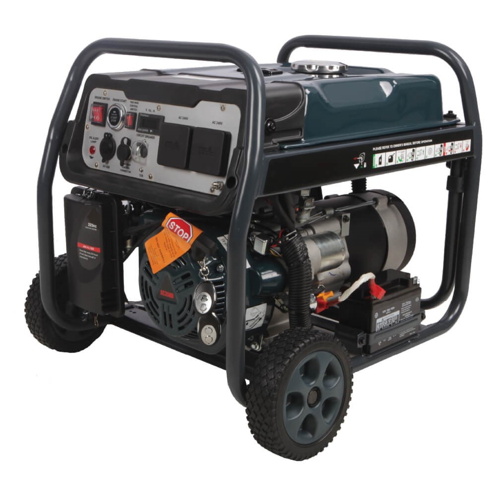 [160-WC-P3750] WC-P3750 Welling & Crossley 3.75 kVA (3 200W) Open Frame AVR Petrol Generator with E-Start