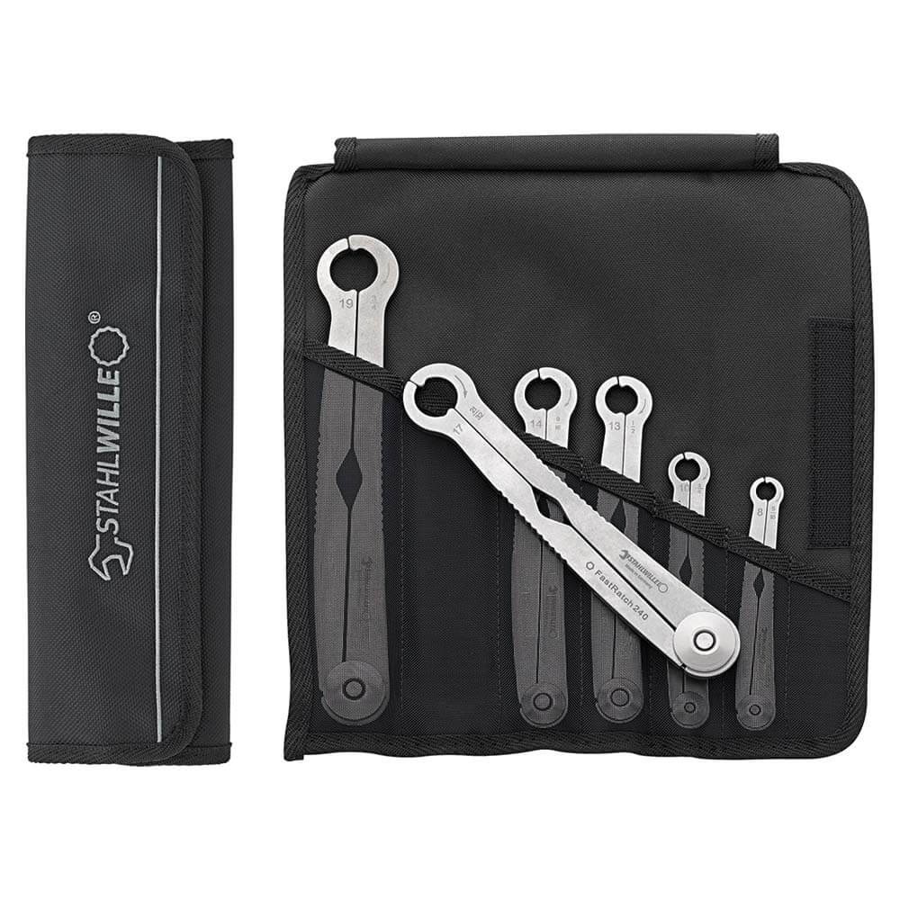 [160-SW240/6 - 96411006] 6-Piece FastRatch Ratchet Spanner Set in Textile Case (8-19mm | 5/16 - 3/4") SW240/6 - 96411006