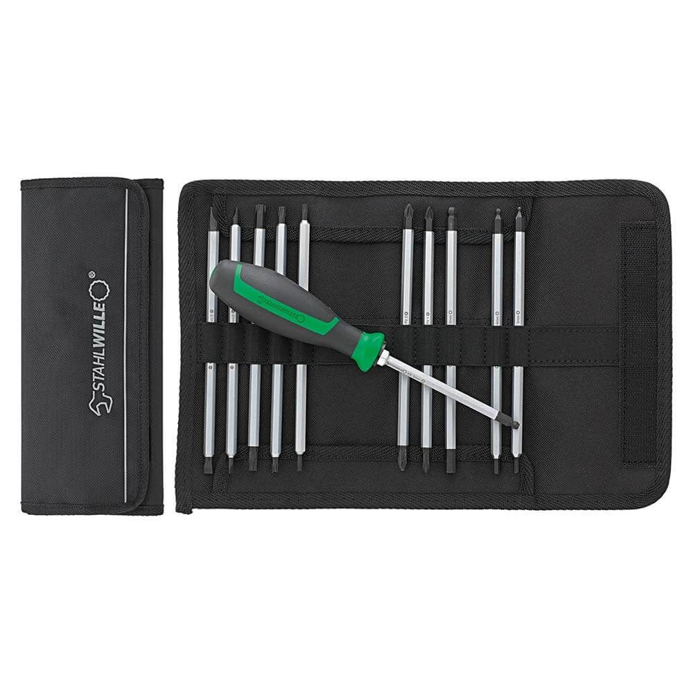 [160-SW4798 - 96479803] 11-Piece (22 Tips) Reversible Screwdriver Set in Textile Case SW4798 - 96479803