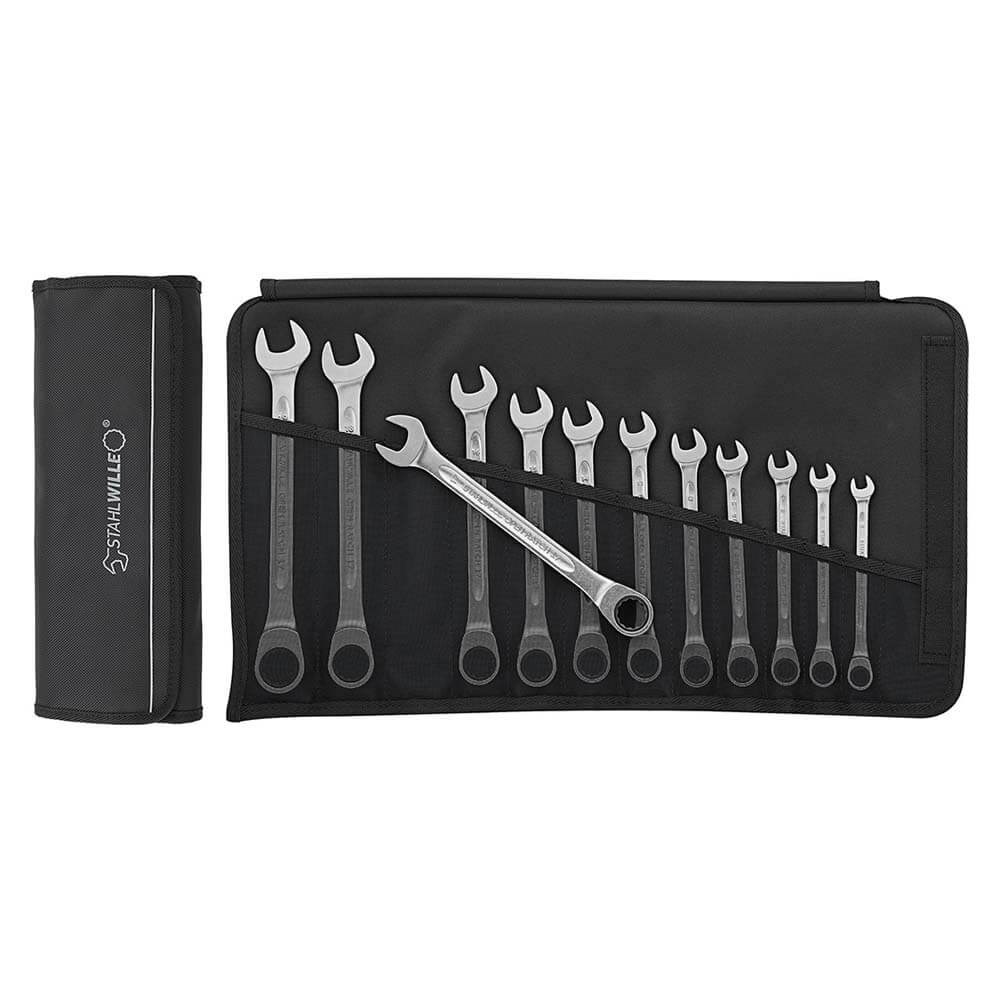 [160-SW17F/12 - 96401712] 12-Piece Combination Ratcheting Spanner Set in Textile Case (8-19mm) SW17F/12 - 96401712