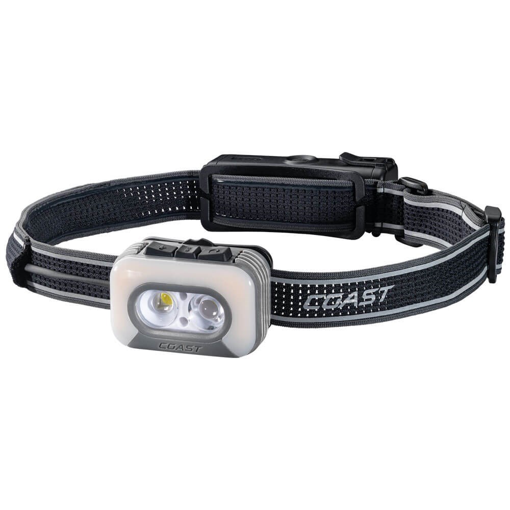 COAST RL35R Rechargeable 1100 Lumen Tri Colour Voice Control Headlamp with Red Rear Lighting