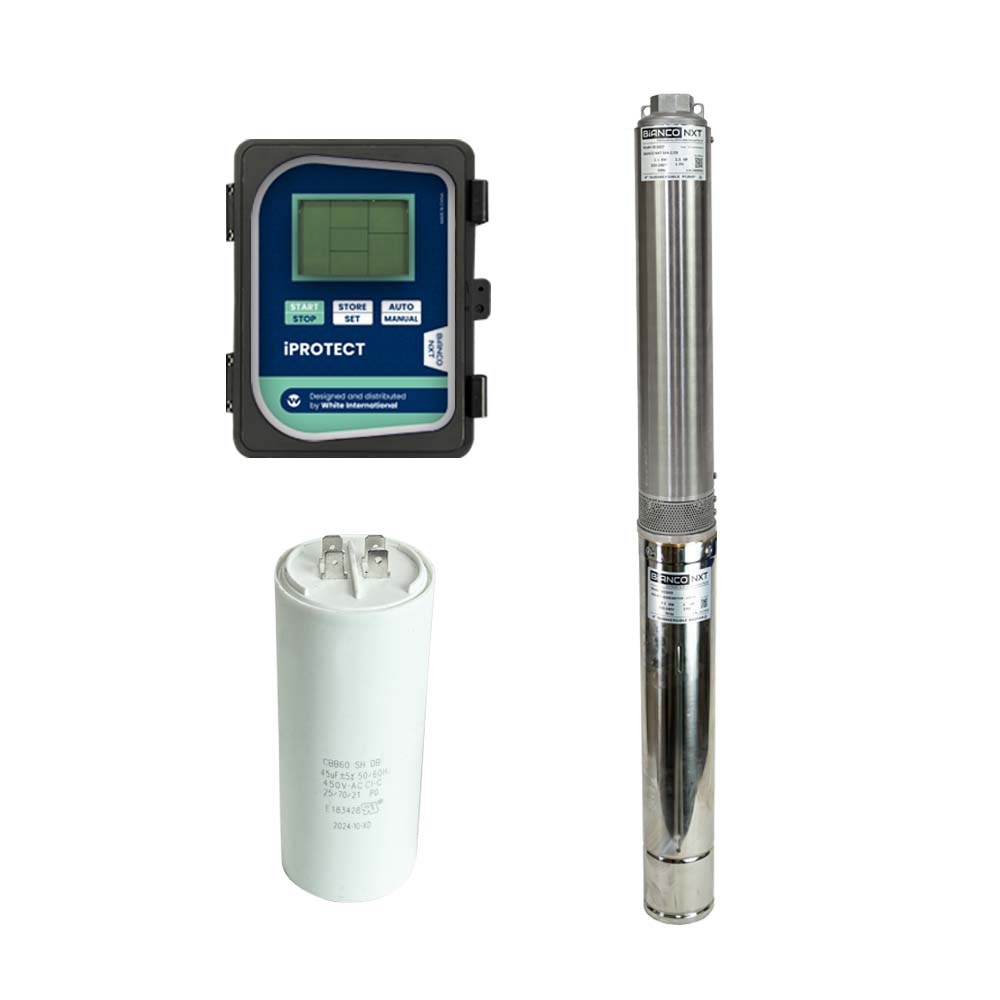 BIA-SB4-8/13-2.2-WF-KIT - Pump Borehole 4" 2.2kW Inc iProtect and 45uF Capcitor
