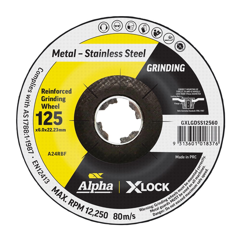 [170-GXLGDSS12560] Alpha Grinding Disc X-Lock 125 x 6.0mm