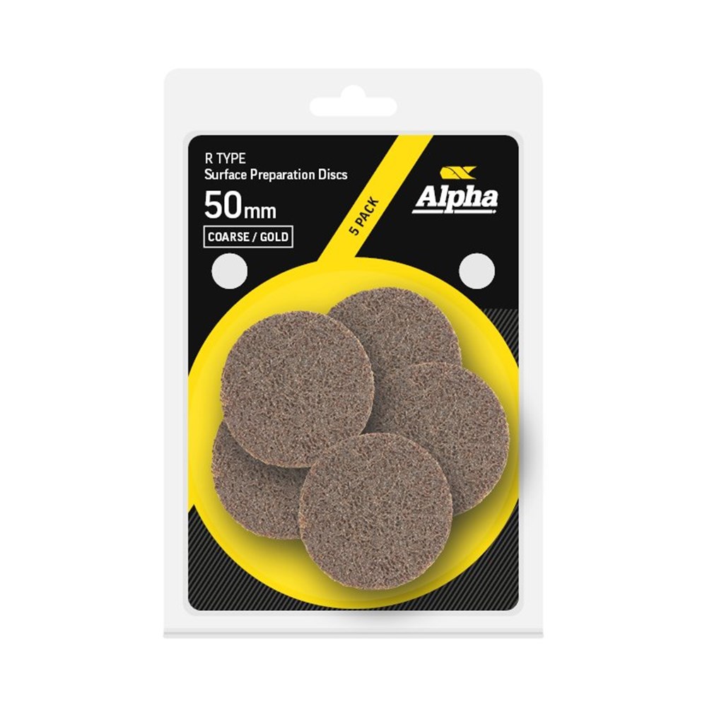 [170-CGSP50C] Surface Prep Disc R Type 50mm Coarse / Gold Carded (Pk 5)