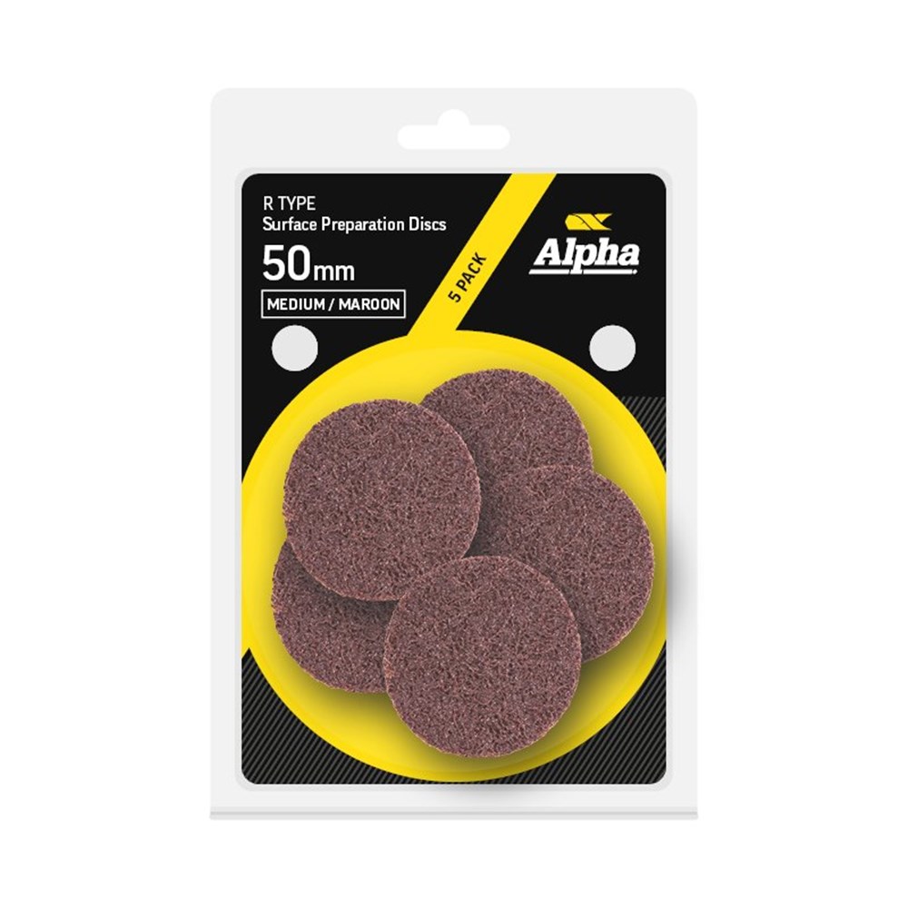 [170-CGSP50M] Surface Prep Disc R Type 50mm Medium / Maroon Carded (Pk 5)