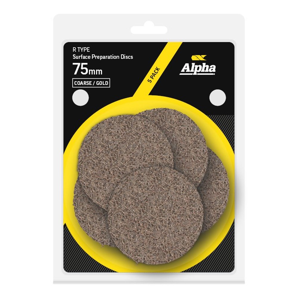 [170-CGSP75C] Surface Prep Disc R Type 75mm Coarse / Gold Carded (Pk 5)