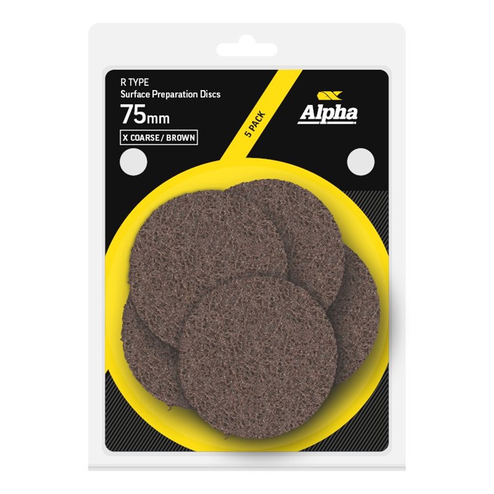 [170-CGSP75EC] Surface Prep Disc R Type 75mm X Coarse / Brown Carded (Pk 5)