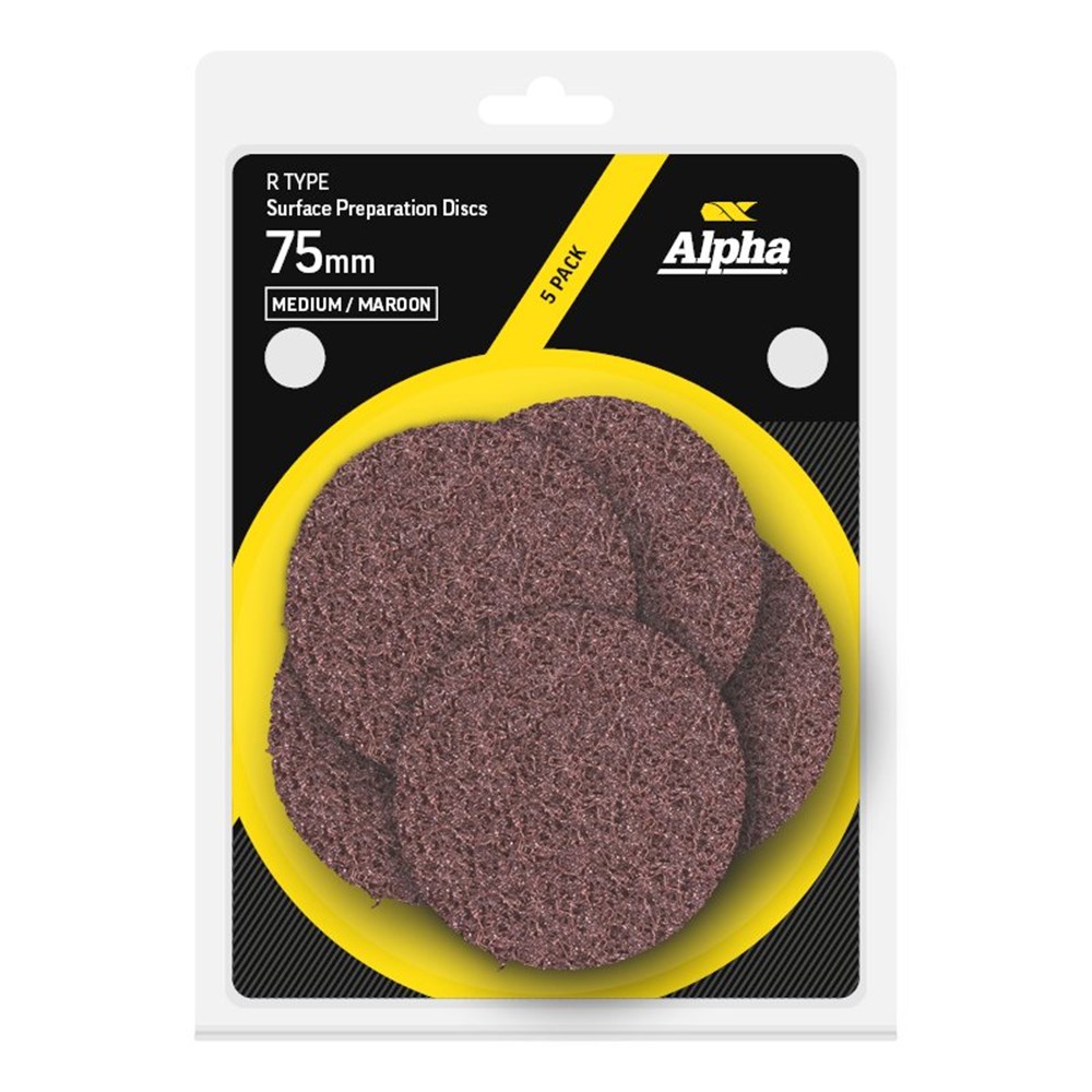 [170-CGSP75M] Surface Prep Disc R Type 75mm Medium / Maroon Carded (Pk 5)