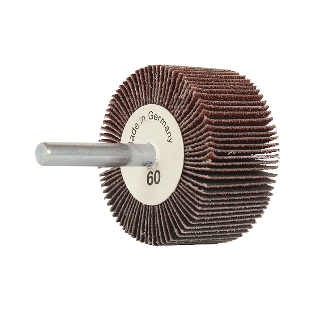 [170-GFWA5025180] Flap Wheel Mounted 50 x 25 x 6mm A180 Grit AlOx Bulk