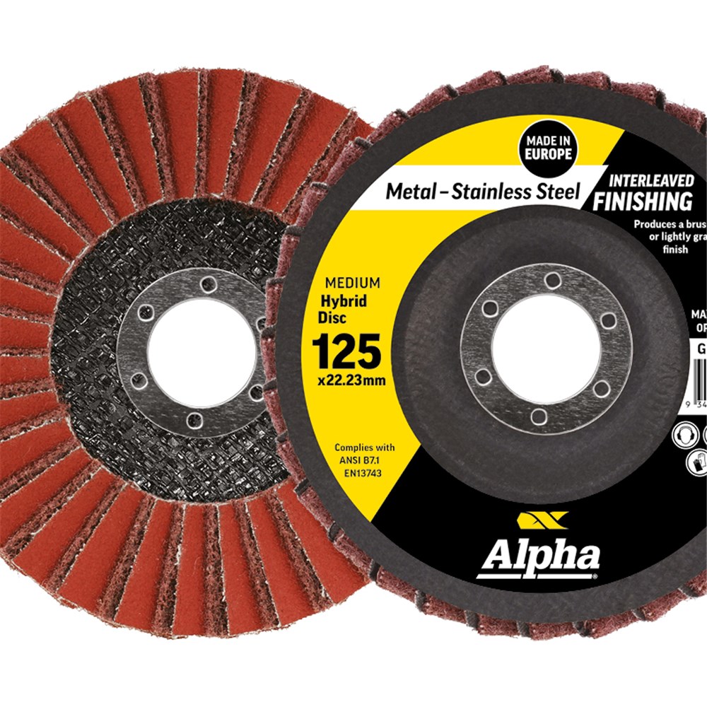 [170-GHFD125] Flap Disc Hybrid 125mm Medium Bulk