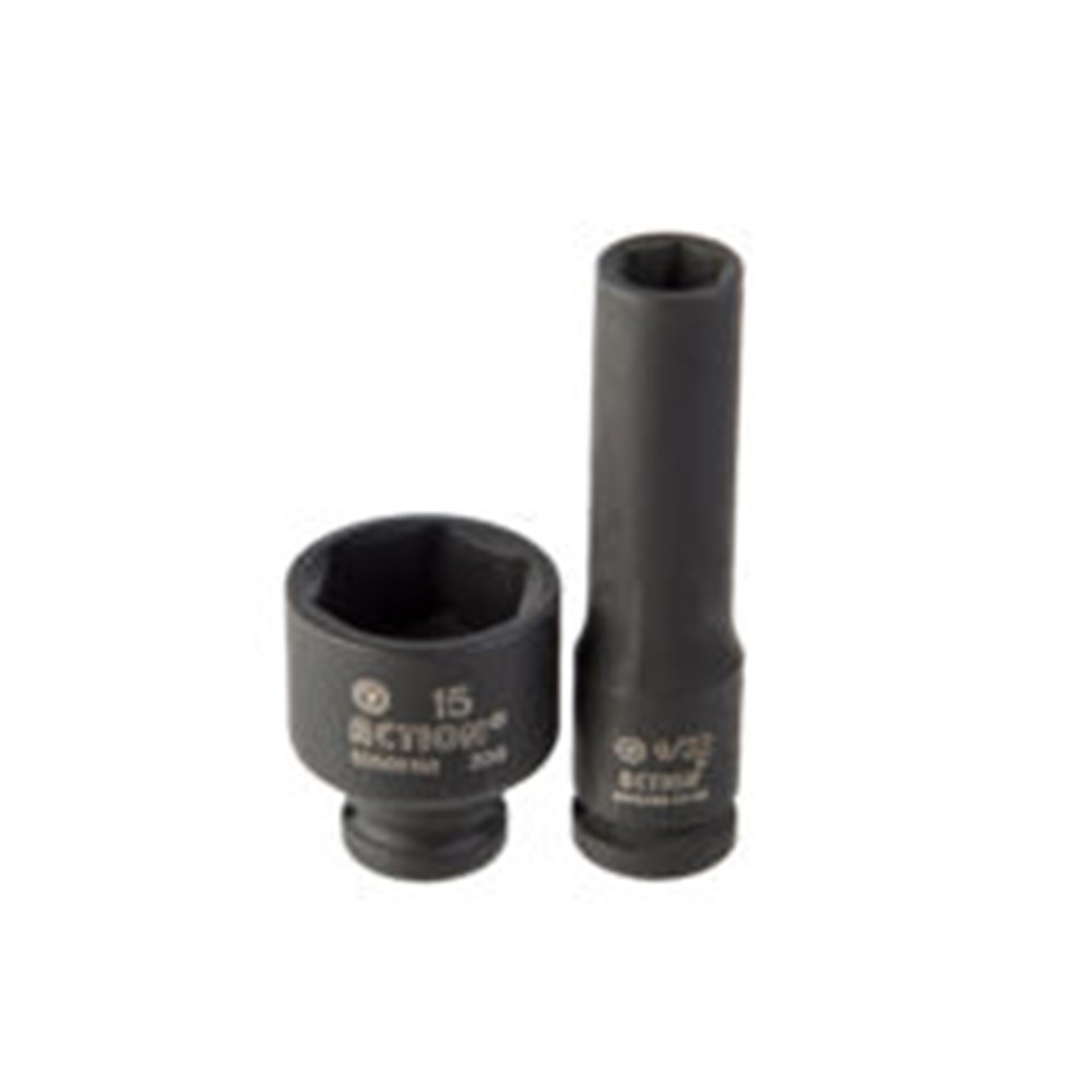 9/32" x 1/4 Inch Drive 6-Point Metric Standard Impact Socket