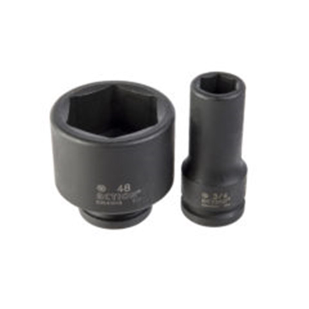 34mm 3/4" Drive 6-Point Metric Standard Impact Socket
