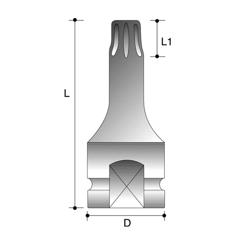 TX10 1/4 Inch Drive 35mm Torx Impact Driver - Tamperproof