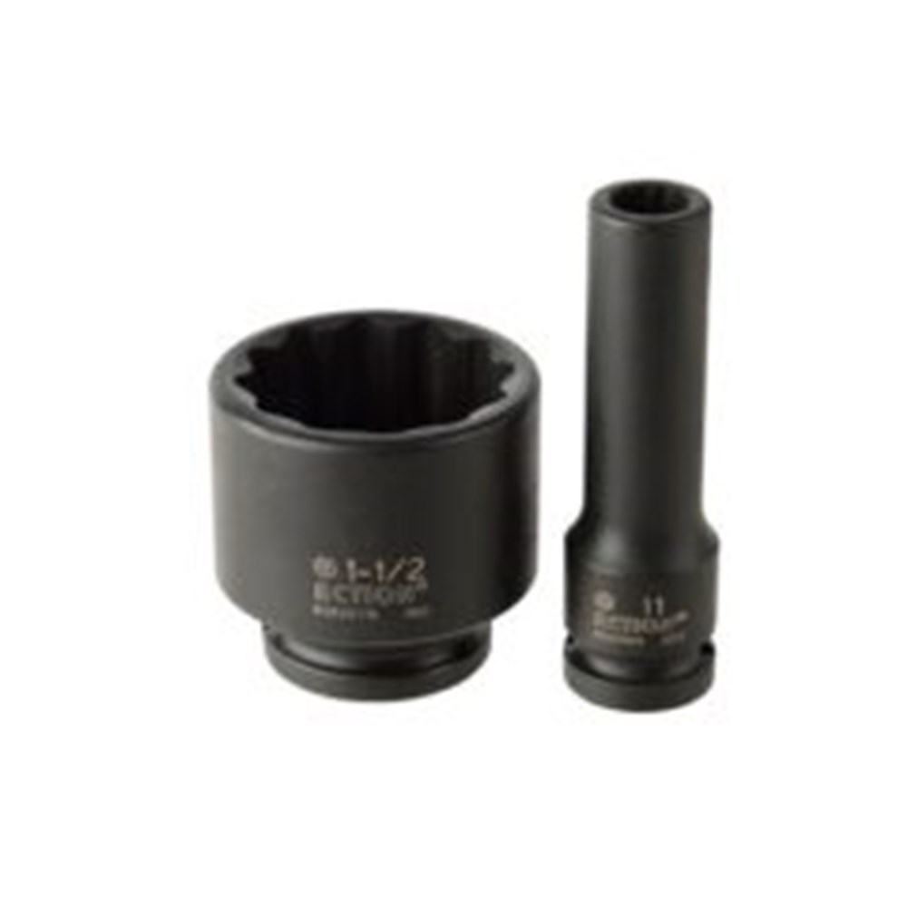 1" x 1/2 Inch Drive 12-Point Imperial Deep Impact Socket