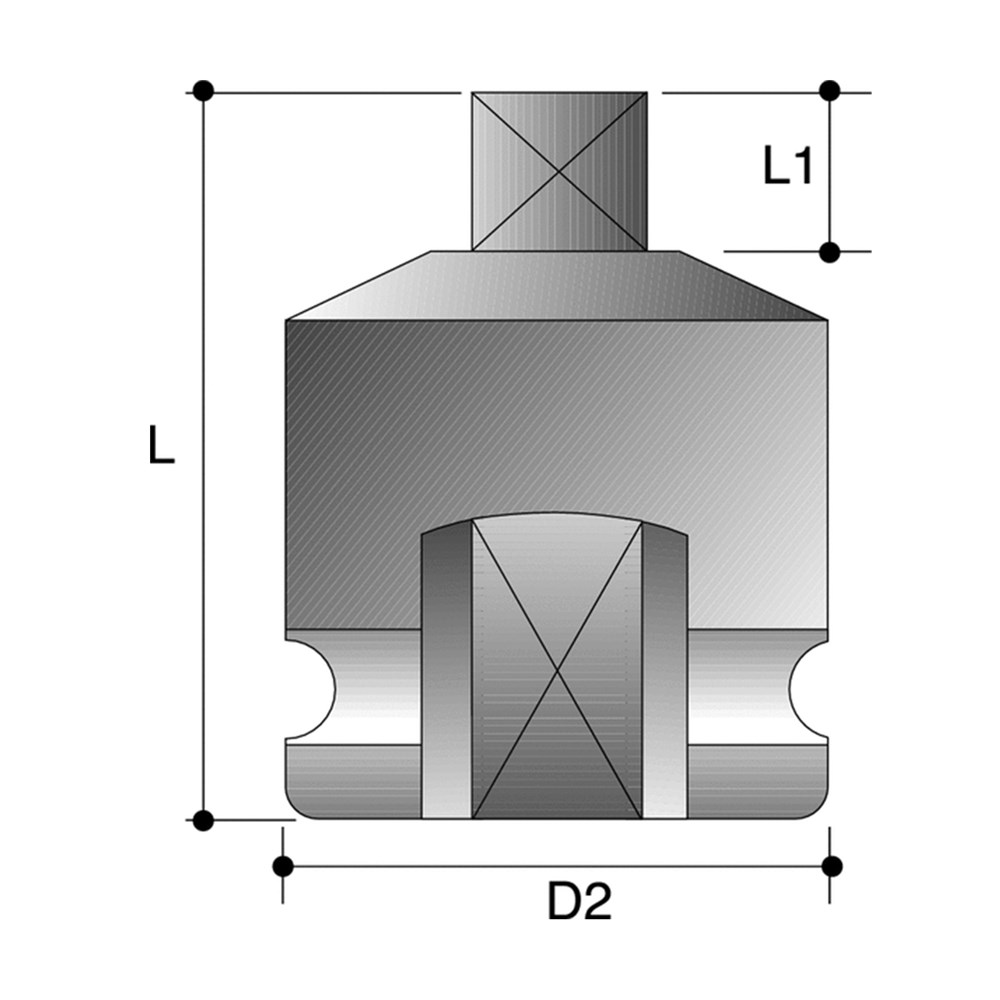 12mm 1/2" Inch Drive 4-Point Imperial Male Square Impact Socket
