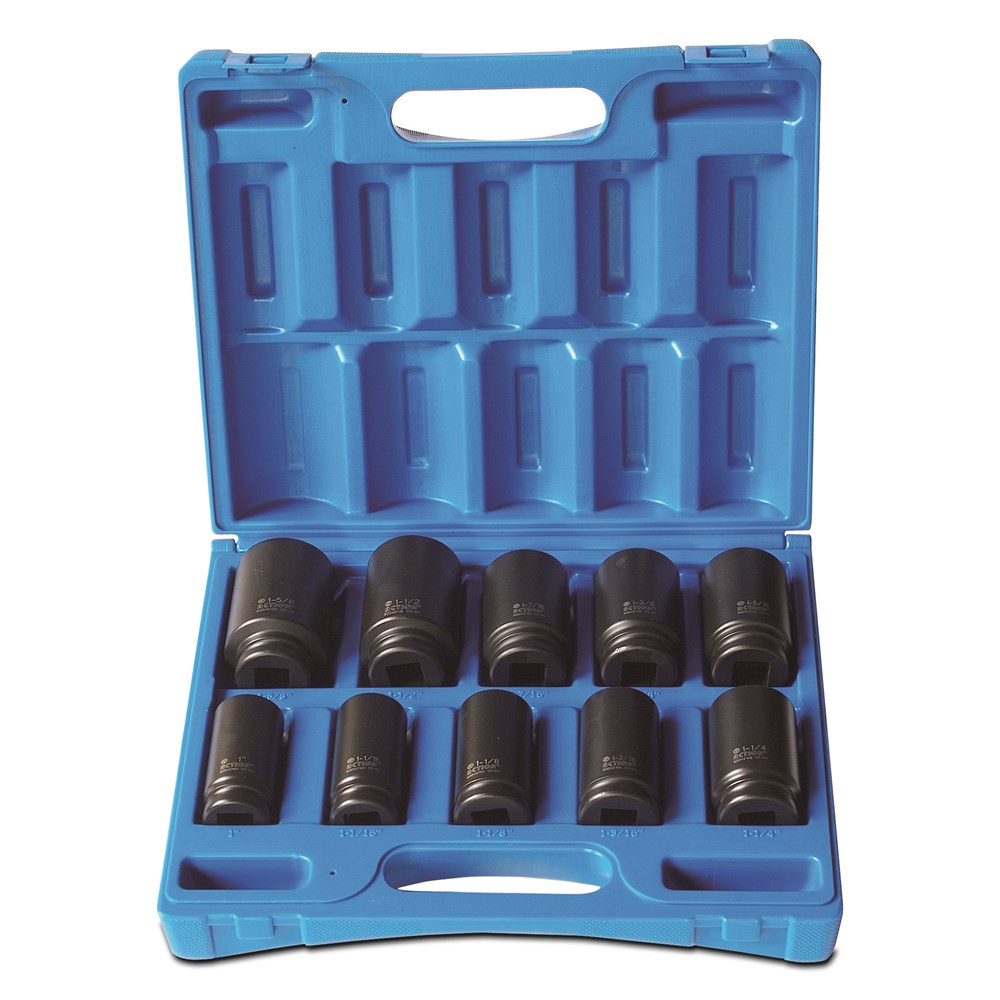 10 Pieces 3/4 Inch Drive 6-Point Imperial Deep Socket Set