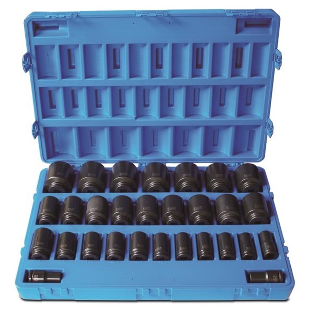 29 Pieces 3/4 Inch Drive 6-Point Imperial Deep Socket Set