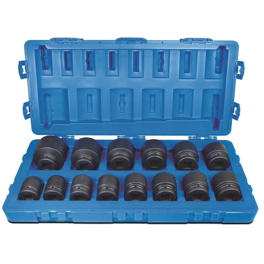 14 Pieces 1 Drive 6-Point Metric Standard Socket Set