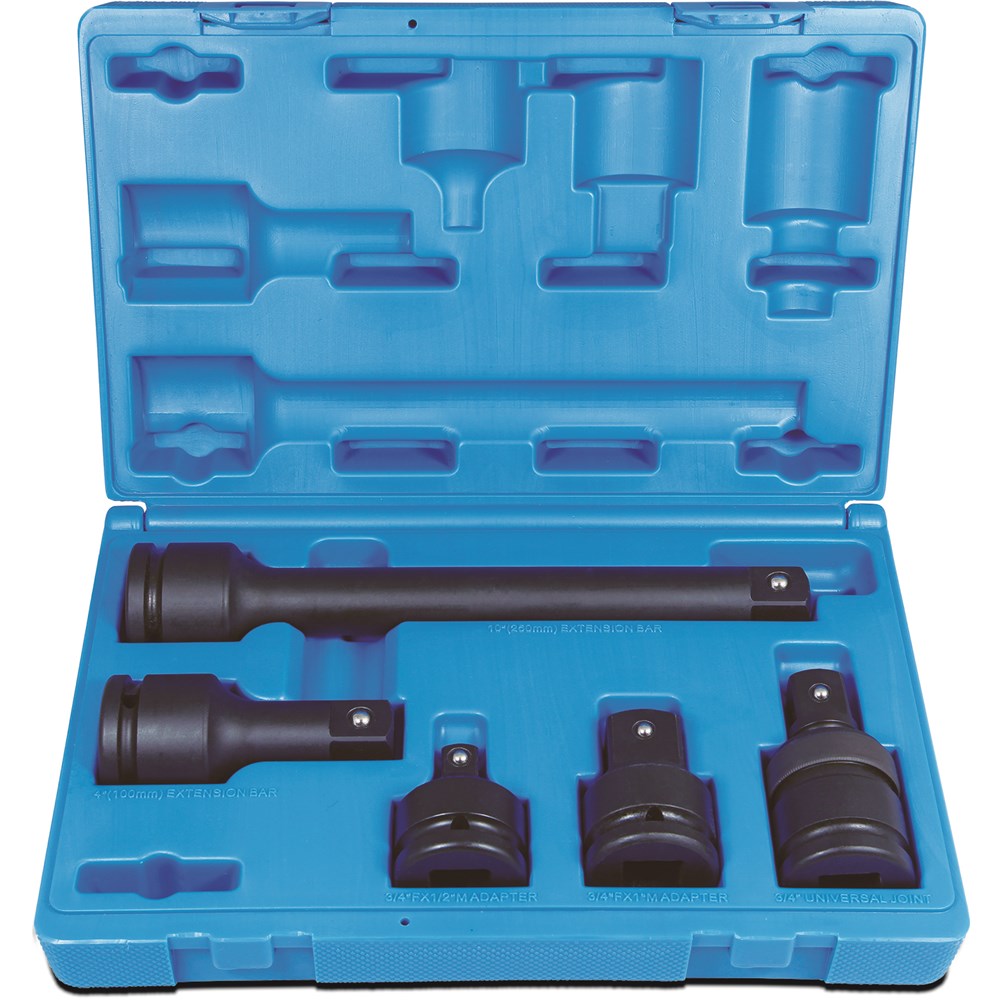 5 Piece 3/4 Inch Drive Accessory Set Adapter & Extensions Set