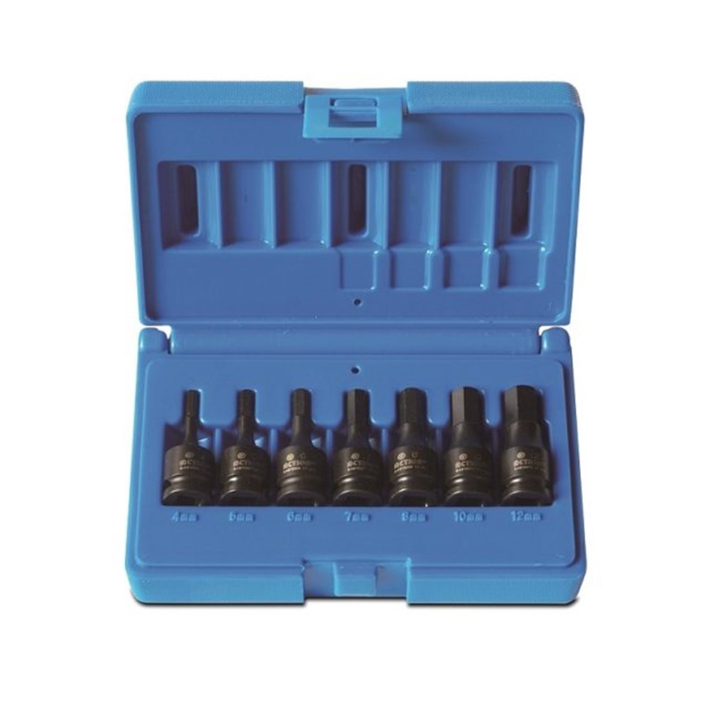 7 Piece 3/8 Inch Drive Hex Socket Metric Set