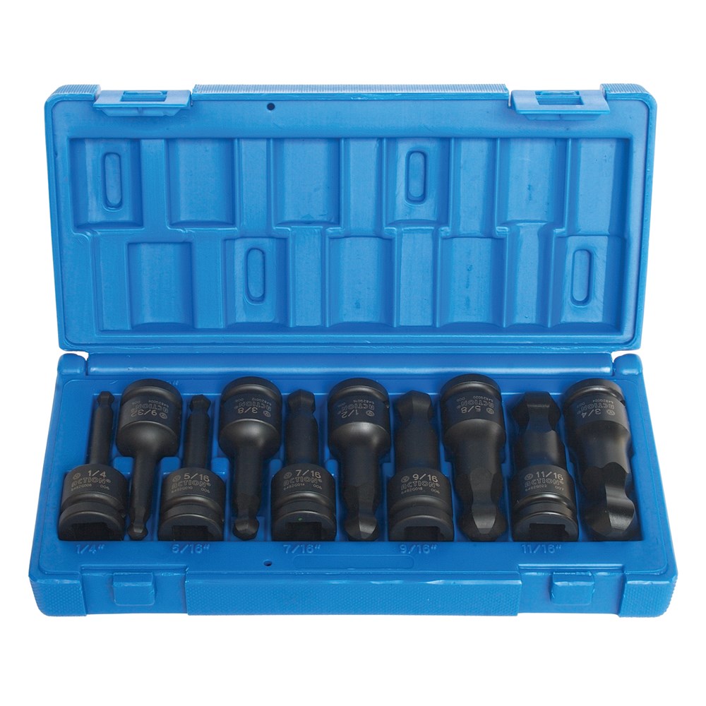 10 Piece 1/2 Inch Drive Hex Socket Imperial Ball-end Set