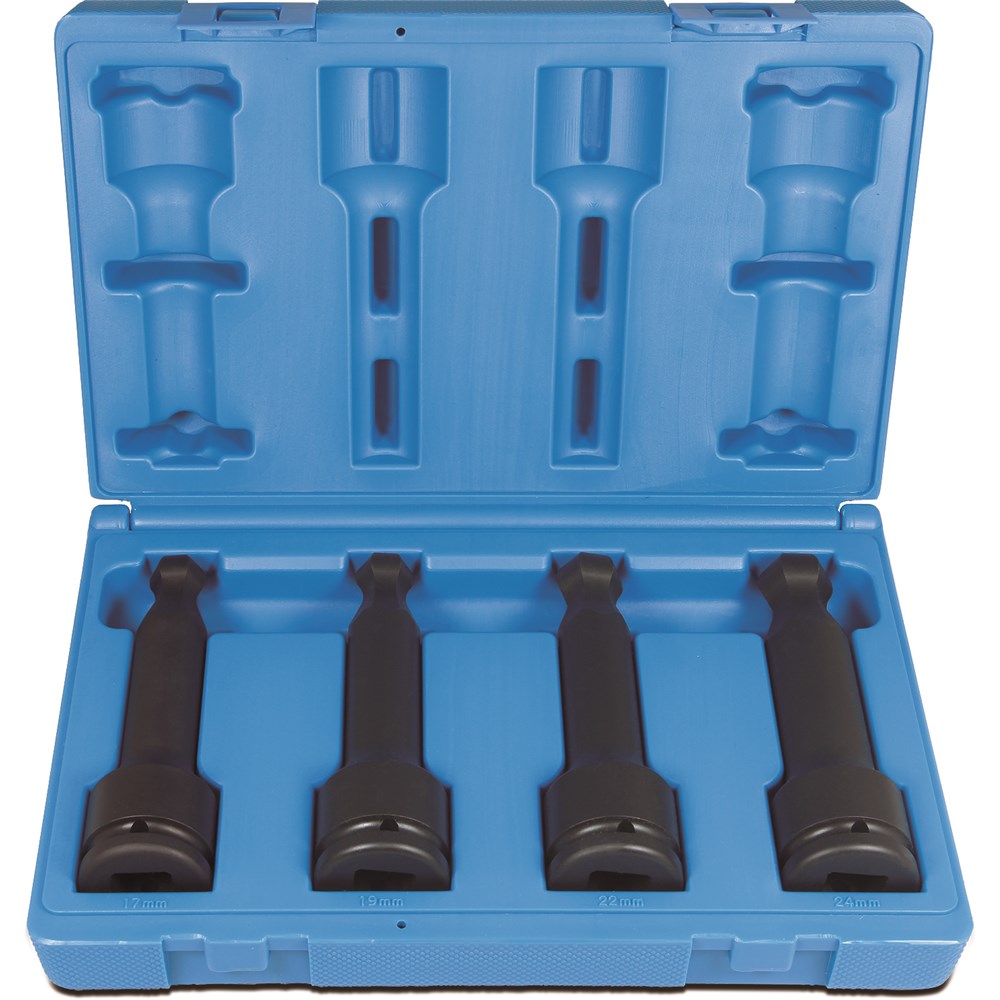4 Piece 3/4 Inch Drive Hex Socket Metric Ball-end Set