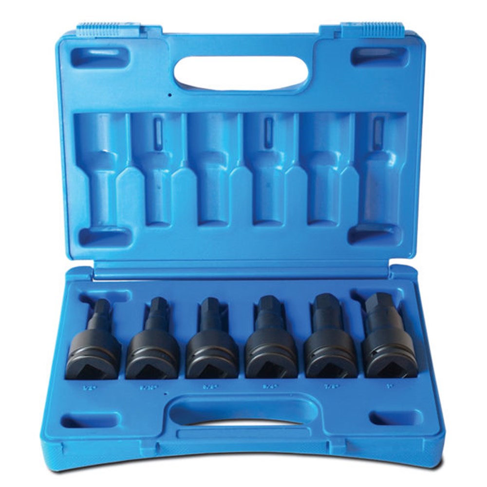 6 Piece 3/4 Inch Drive Hex Socket Imperial Set