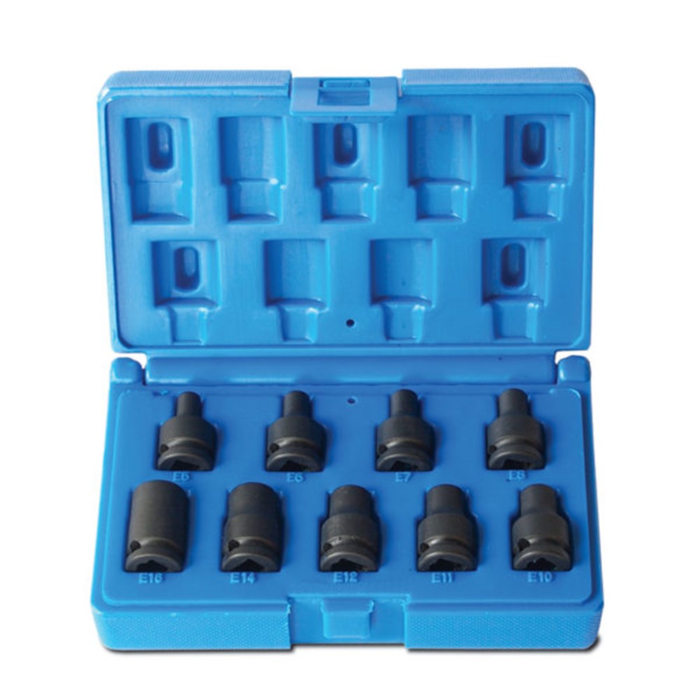 9 Piece 3/8 Inch Drive E-Torx Thin-wall Set