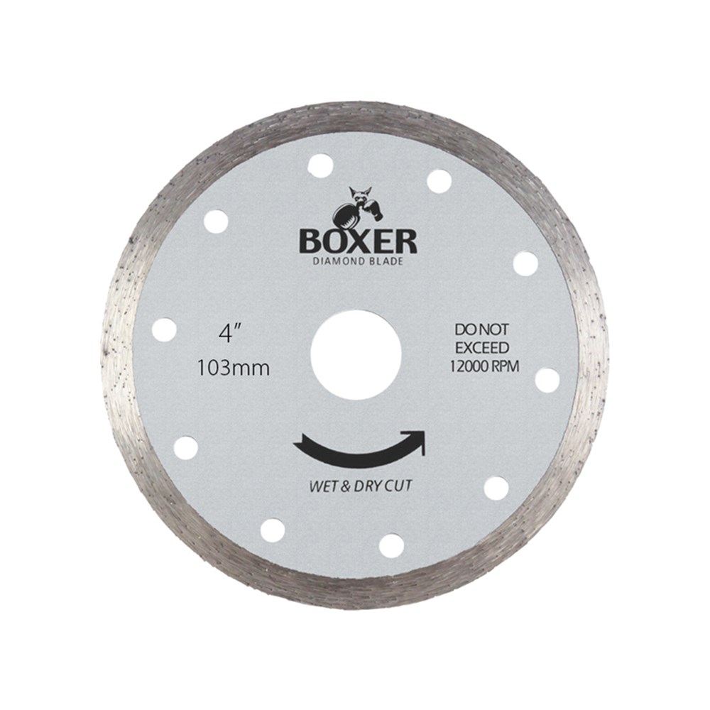 Austsaw/Boxer - 103mm (4in) Diamond Blade Boxer Continuous Rim - 16mm Bore - Continuous