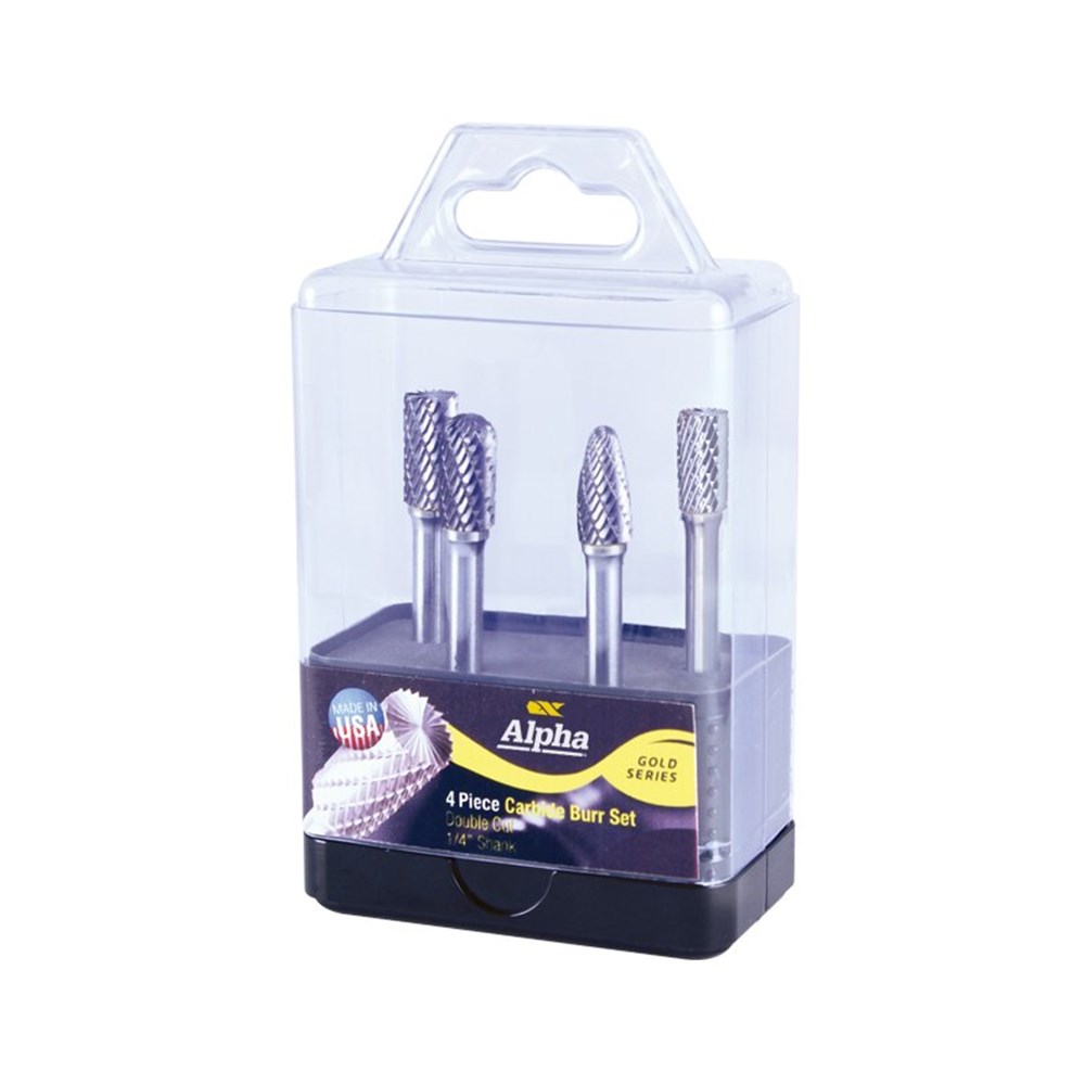 4Pce Carbide Burr Set SA-3DC, SB-3DC, SC-3DC, SF-3DC