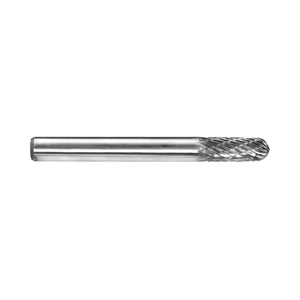 1/4 Inch Cylindrical Ball Nose Carbide Burr Carded