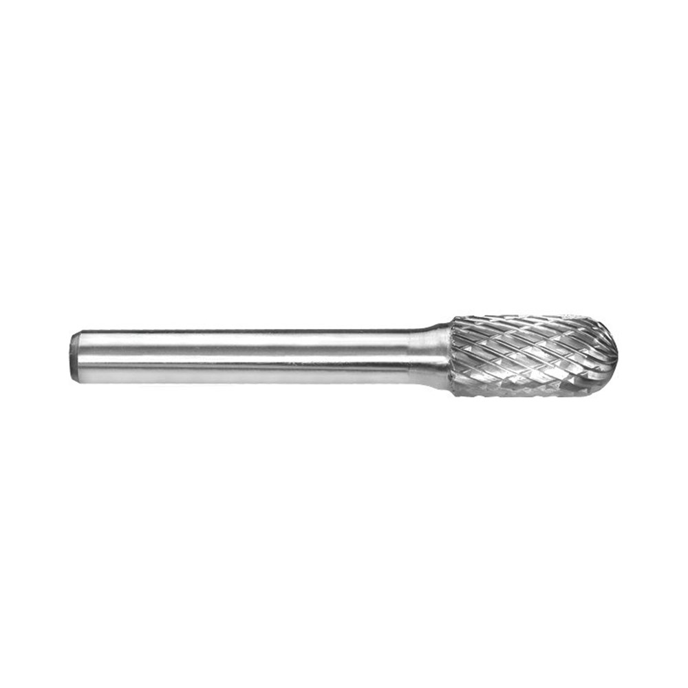 3/8 Inch Cylindrical Ball Nose Carbide Burr Carded