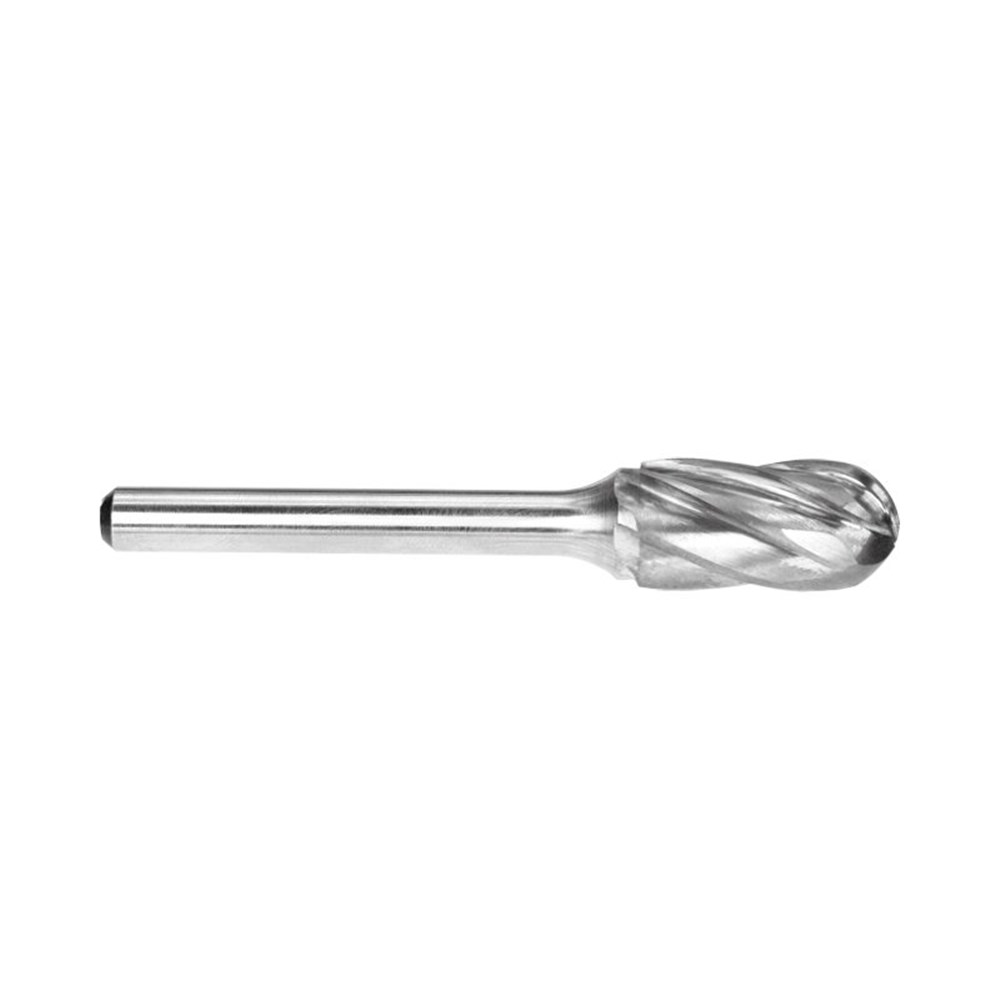 1/2 Inch Cylindrical Ball Nose Carbide Burr - Aluminium Cut Carded