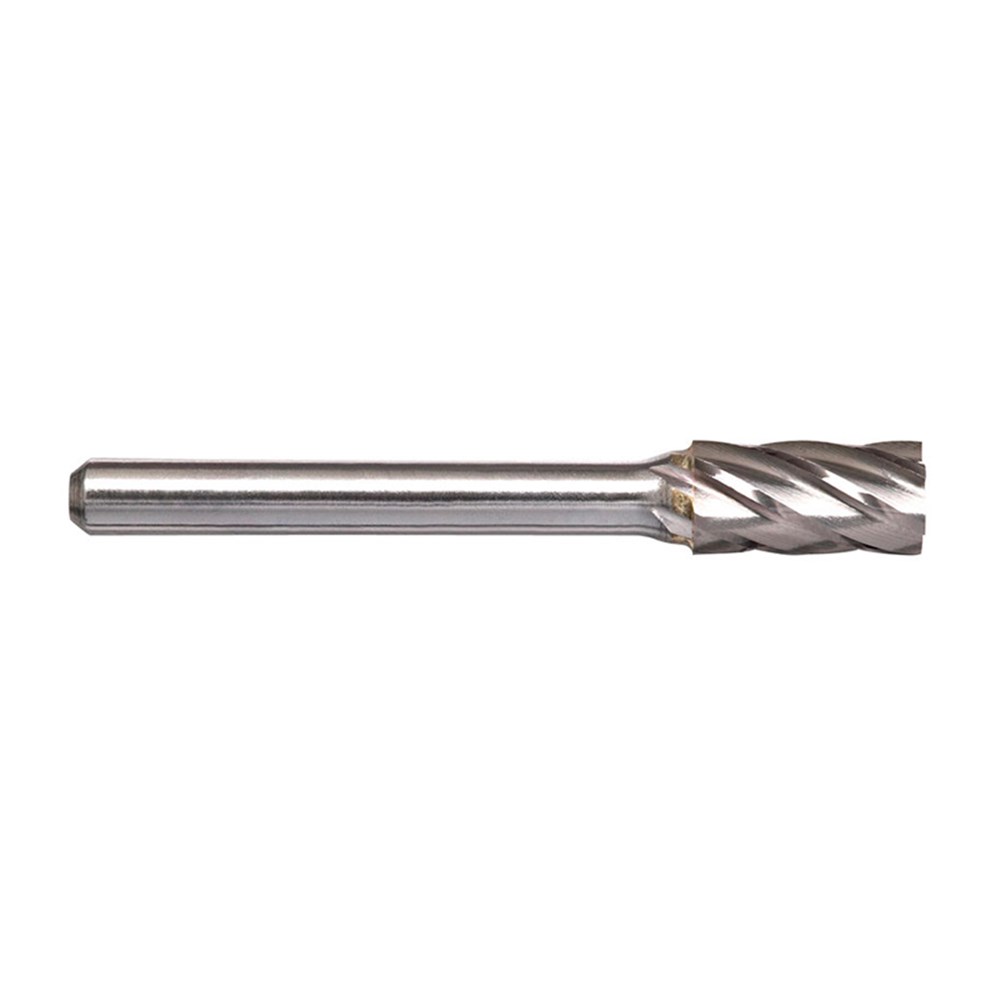 1/2 Inch Cylindrical Carbide Burr with End Cut - Aluminium Cut