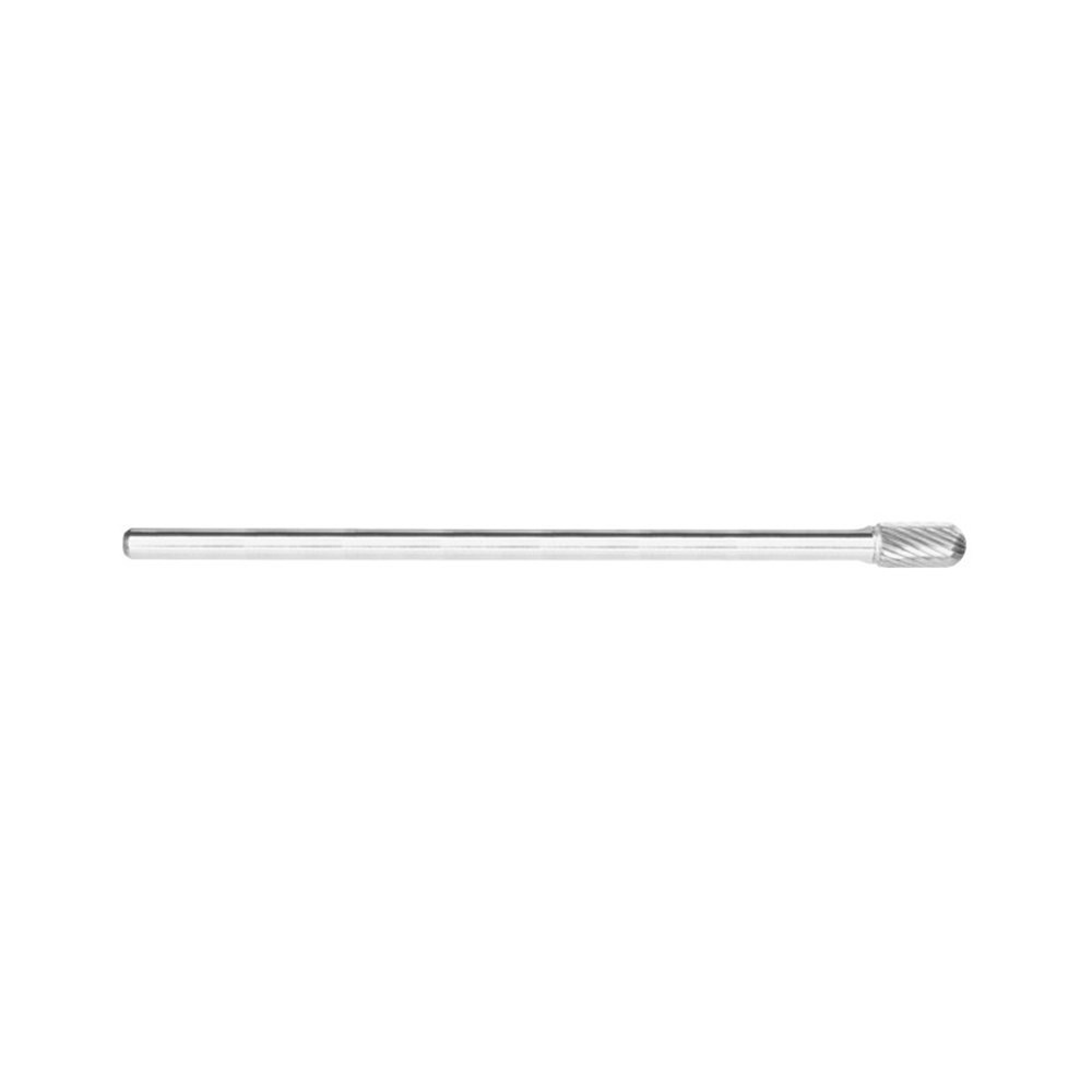 3/8in Cylindrical Ball Nose Carbide Burr, 1/4in shank dia - 6in Long  Single cut