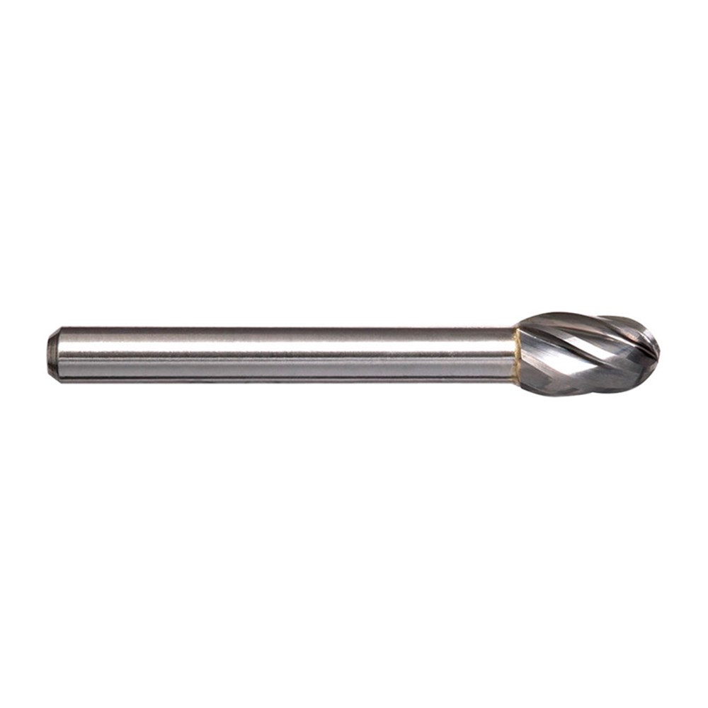 5/8 Inch Oval Carbide Burr, 1/4 Inch shank dia. - Aluminium Cut